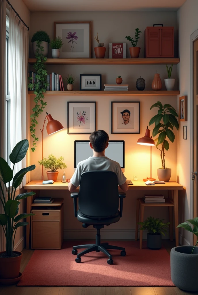 A realistic image of a male room that has my name LVZ 