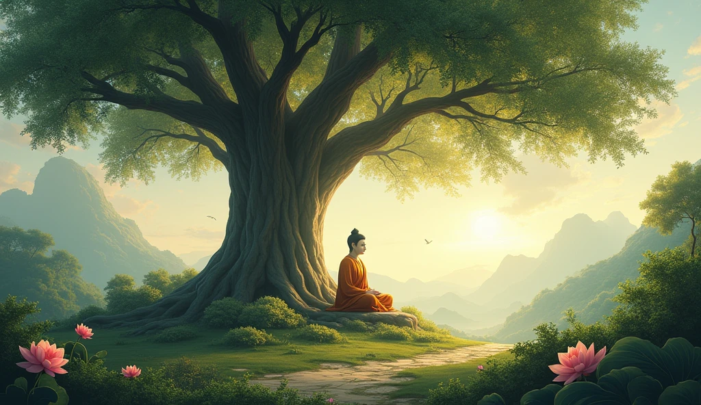A tree under which gautam boudha taking enlitment