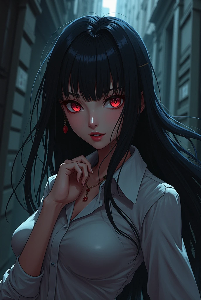 Create an anime yandere woman