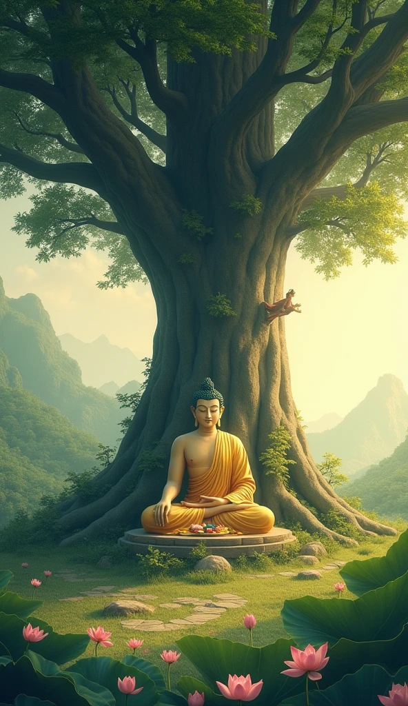 A tree under which gautam boudha taking enlitment
