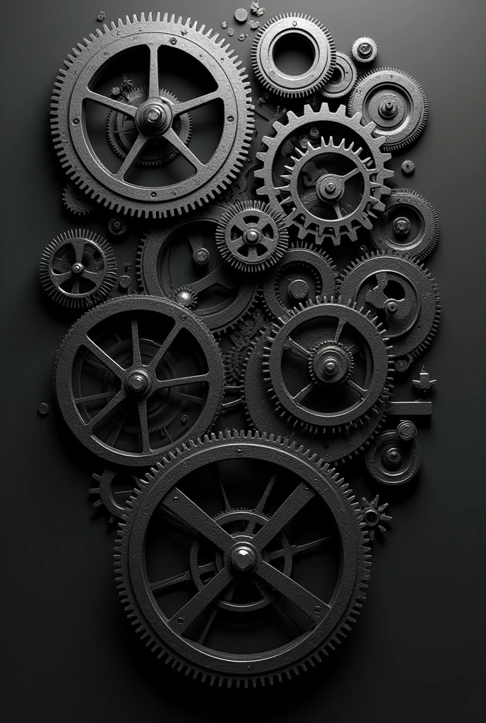 Black and white clockwert