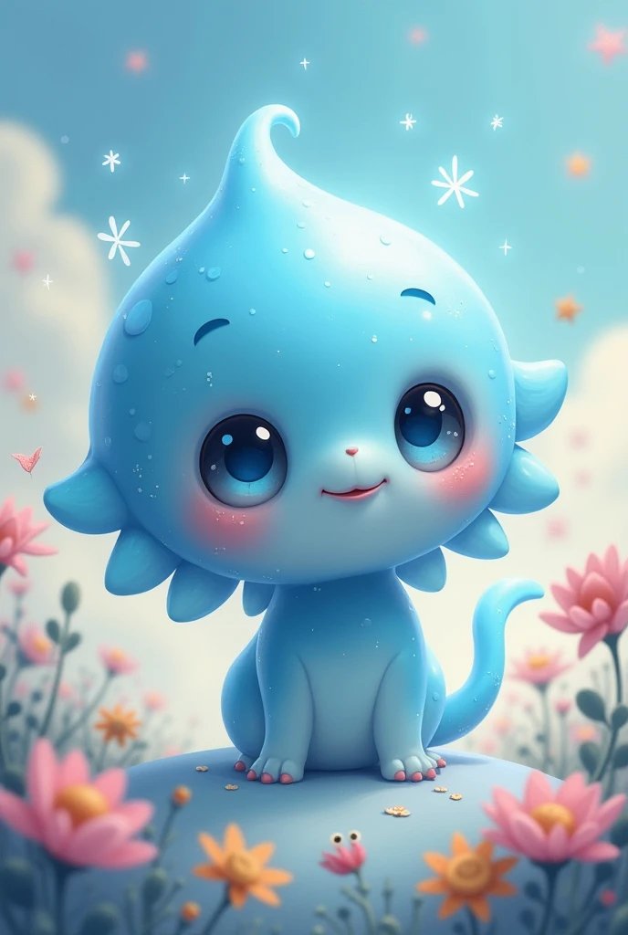 Mora azul kawaii 