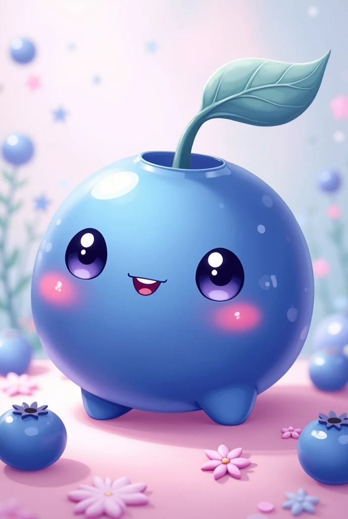 Kawaii blueberry fruit