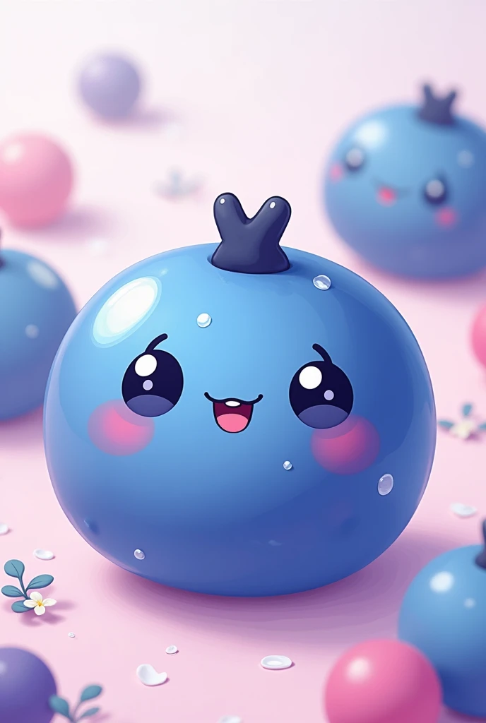 Kawaii blueberry fruit