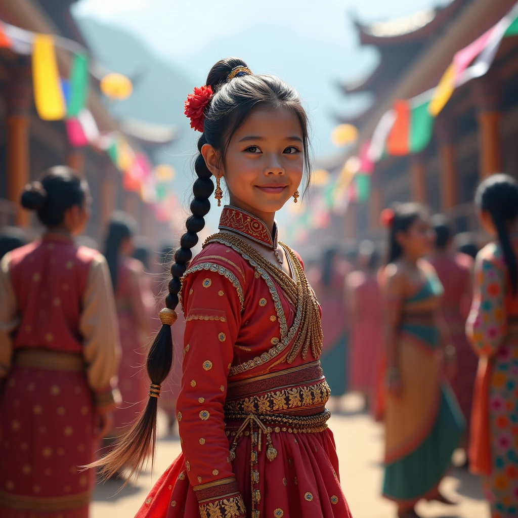 When the princess of Nepal  up, she went to see the spring festival in Nepal