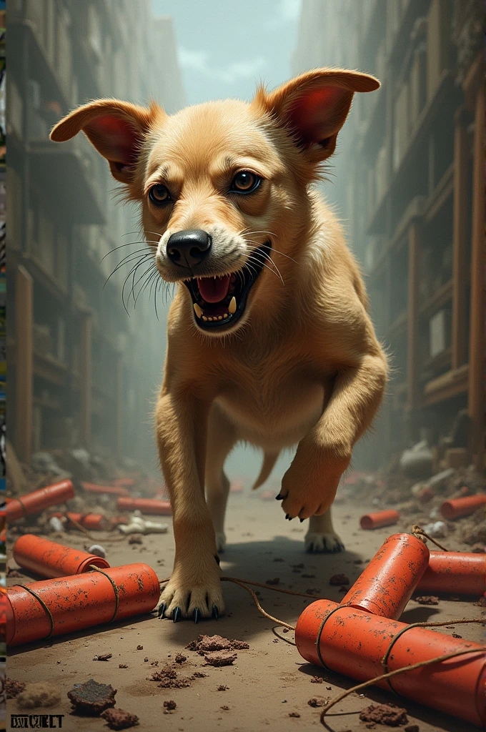 Dog addicted to dydamite