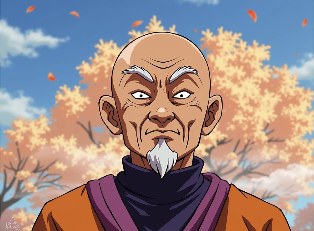 (8ก, best quality, Masterpiece: 1.2), (best quality: 1.0), (Ultra high resolution: 1.0), man, Very bright design, pastel colors, autumn lights, Mood Gray,  (Retouch card: 1.2), 2 days, (oil painting: 1.2) Highly detailed,Anime images,cartoon pictures, dragon ball ,Dragon Ball,The Elder Turtle, master roshi,