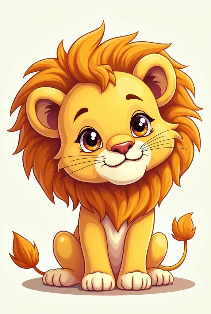 Make me a cute lion. Just the outline. You should be able to colour the picture yourself. Make him very detailed, Cute and great.