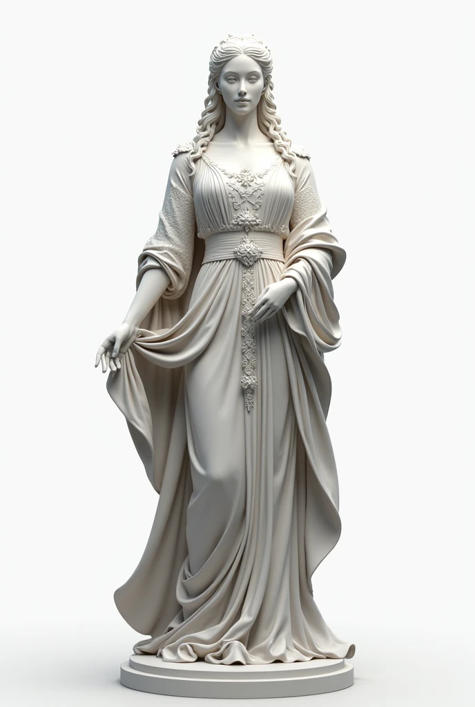 master part, foto realista, 8 mil, tiro de busto, hiper detalhado, real, Mulher branca bonita elegante de 20 anos, penteado e roupas vintage, imagined as an intricate Greek stone statue extremely detailed, (plastic look:1.4), pedra murcha, The color of the statues is monochromatic