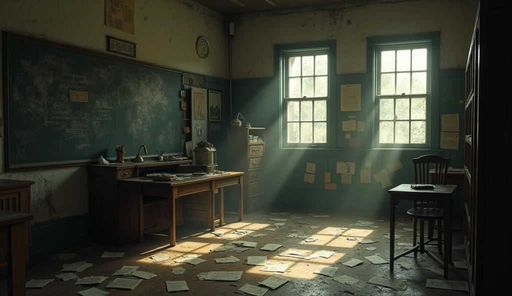 Old school building、Room of Forgotten Memories、Room of Forgotten Memories、Old photos and letters、Shadow disappearance