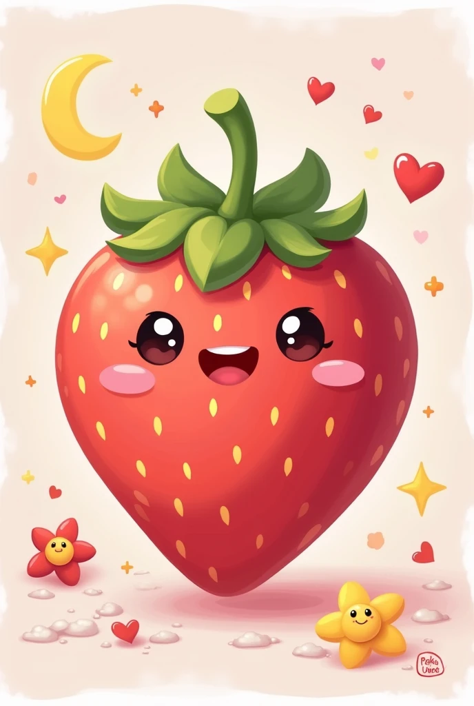 Kawaii strawberry fruit
