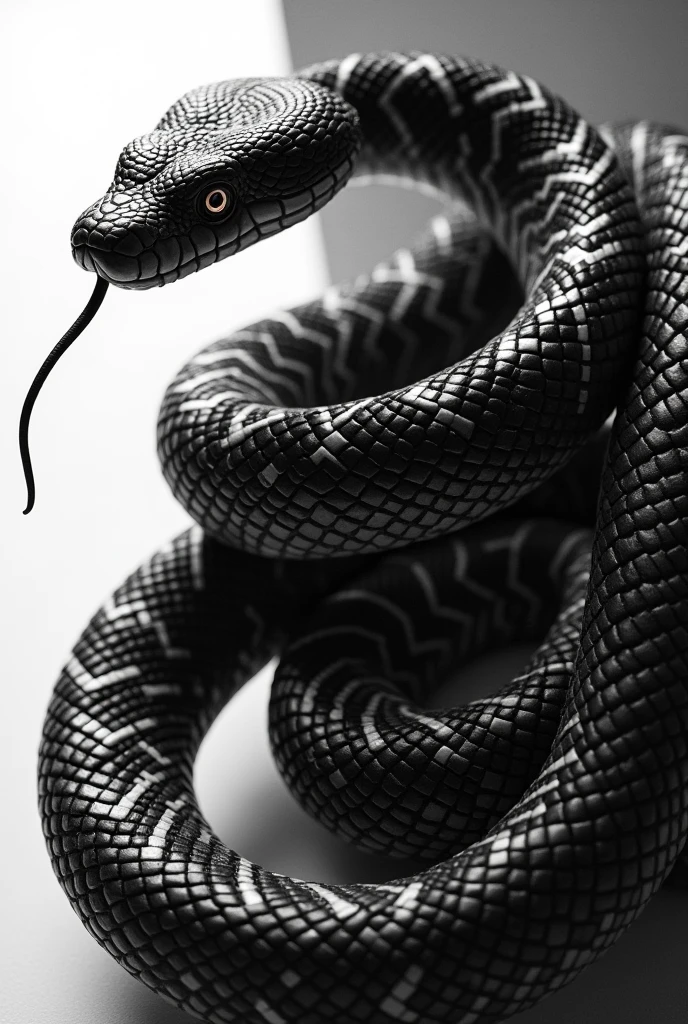 Snake black and white