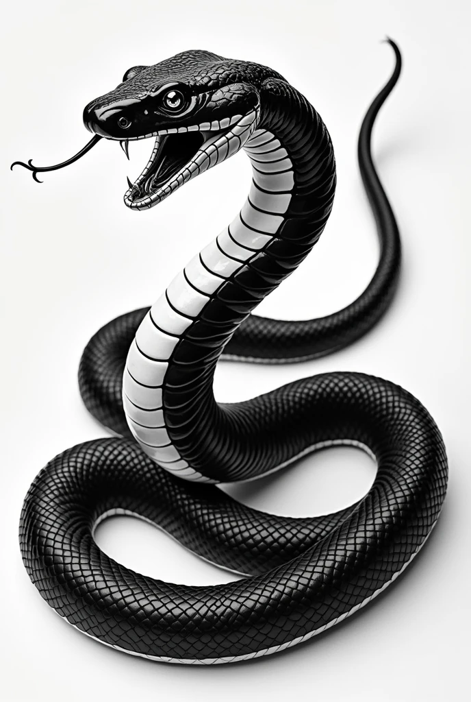 Snake black and white