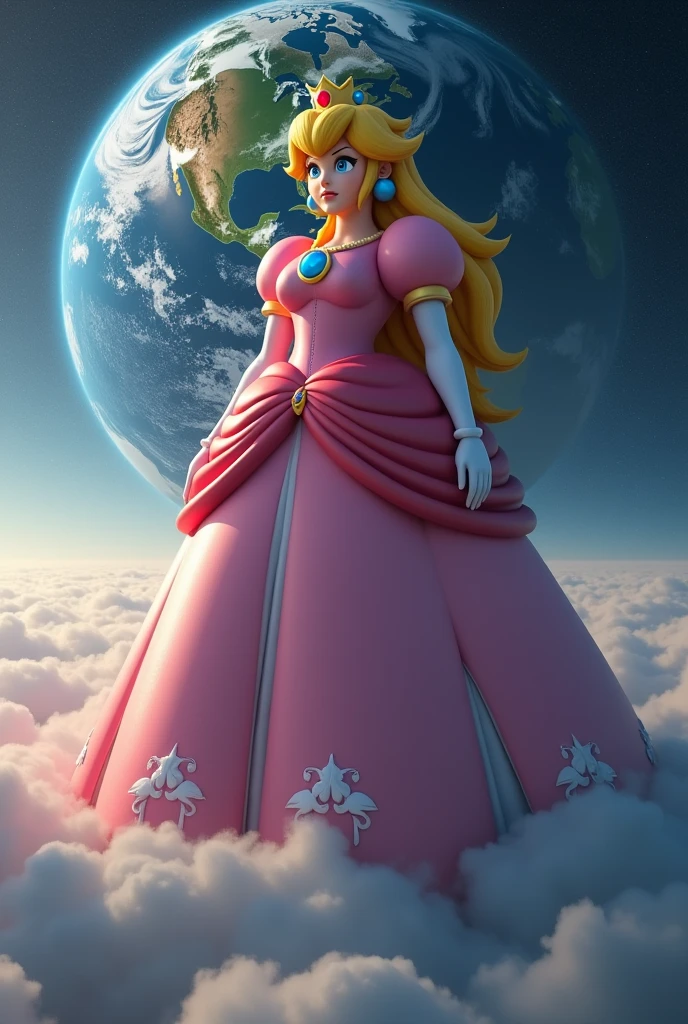 Giantess princess peach bigger than earth