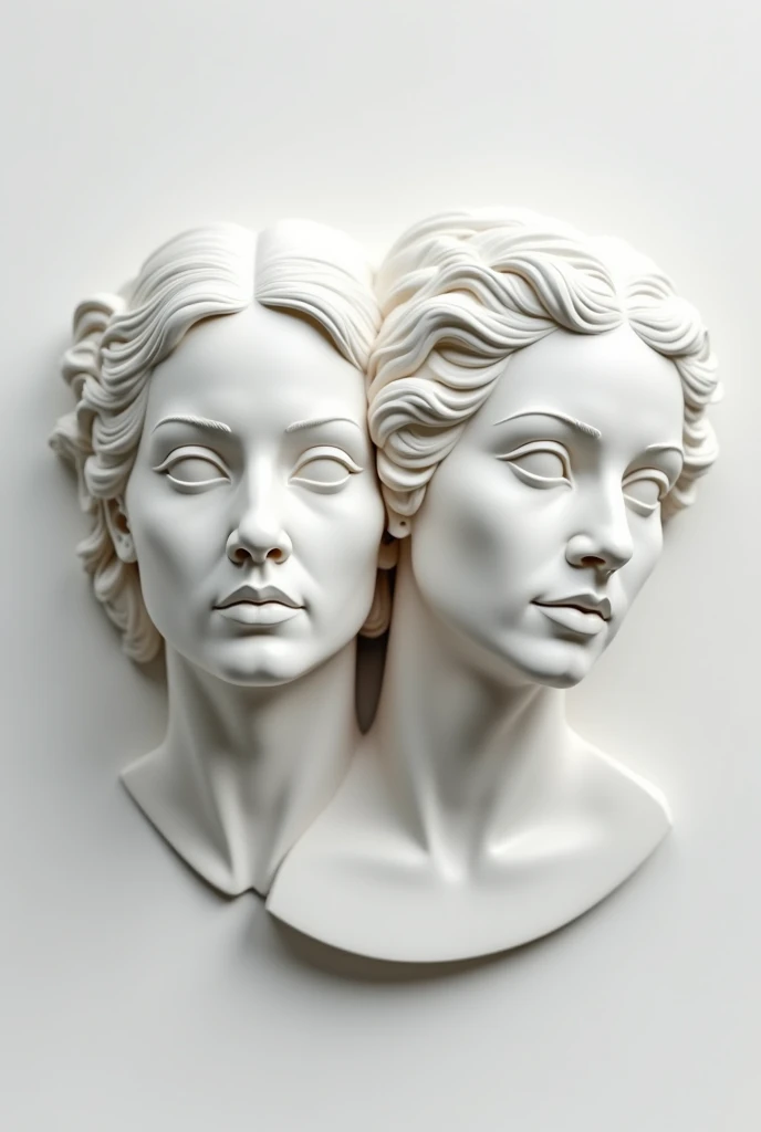 A 2 historical queen face sculpture with white background