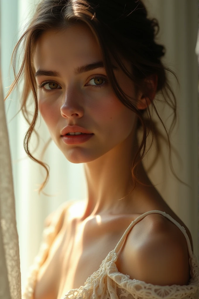 Half nude girl