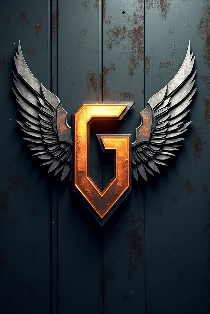 Create an urban logo of the letter G that has wings