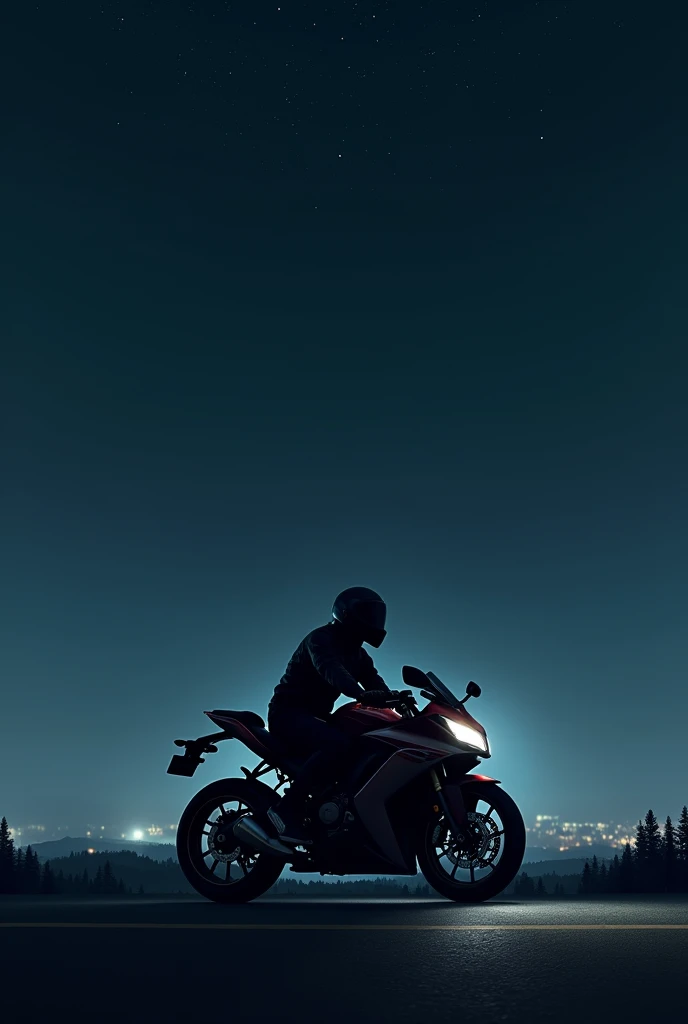 Alone bike ride in night  honda cbr 250r motor bike and the biker name is rav