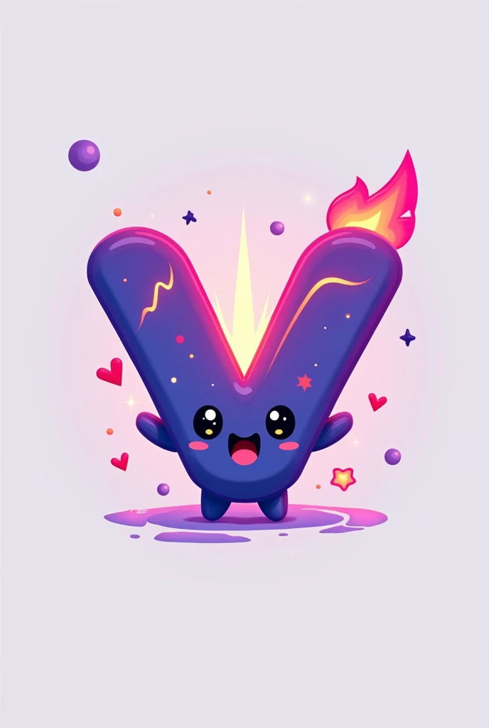 make “V” of “VIZLIGHTER” , cool and cute logo