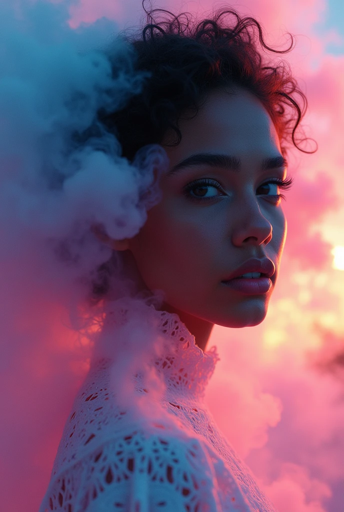 (movie poster with title and text graphics:1.3) (under the title banner text logo "V\I\R\G\O":1.5), Romanticism, UHD, attractive, ethereal dark skin, elegant, teenager, beautiful, flawless, angelic, soft liquid rainbow smoke background, wind, fractal neon antimatter finish, highly detailed, trending on artstation, sharp focus, studio photo, intricate details, highly detailed, by Artgerm, Thomas Kinkade, Anna Dittmann, Gerhard Richter