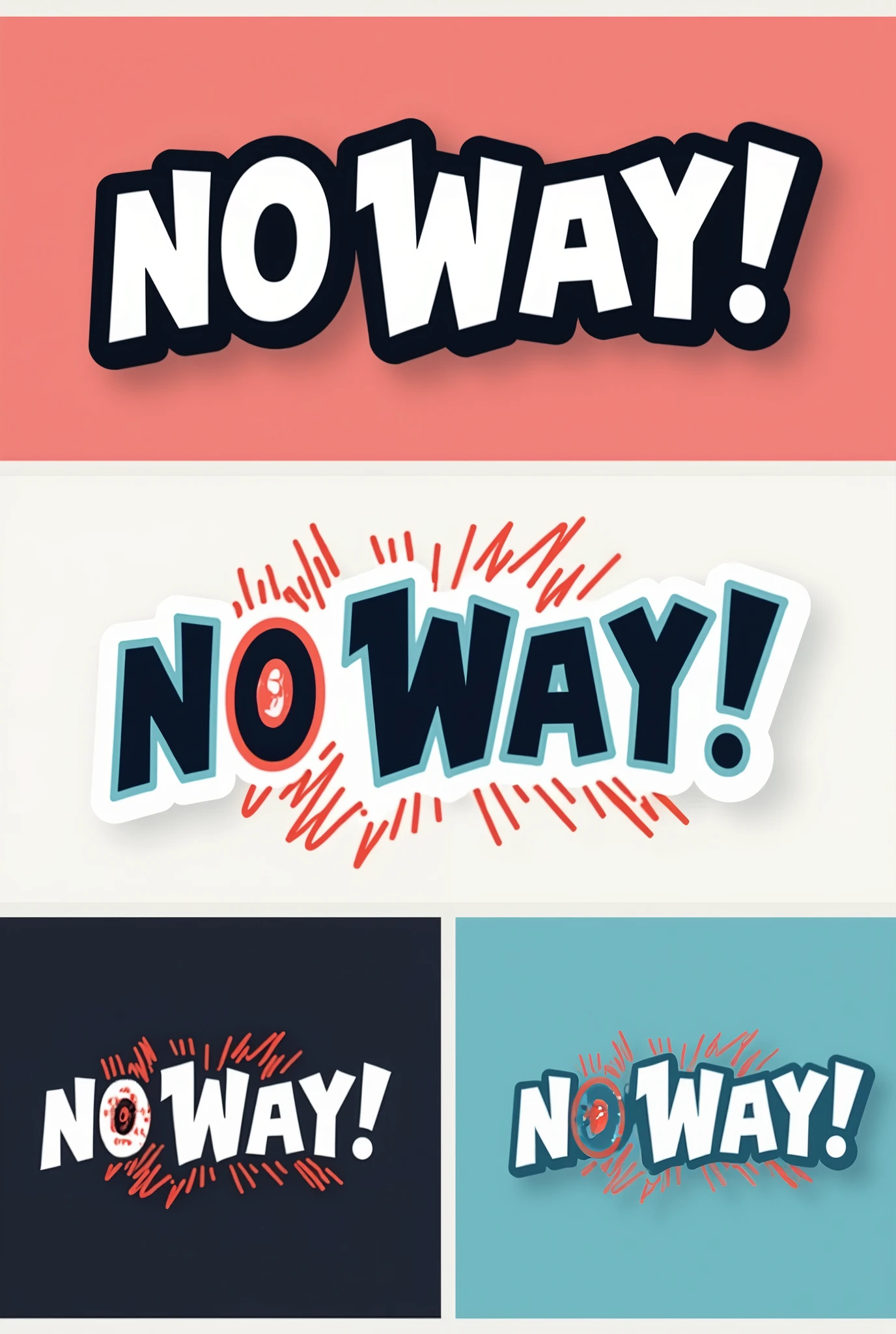 Create a logo or logo for a brand called ...no way!!