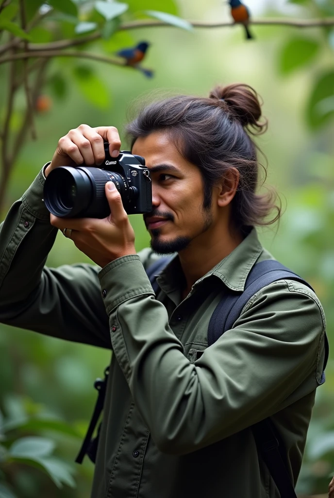1 birdphotographar with camra with Manish bisht photography logo