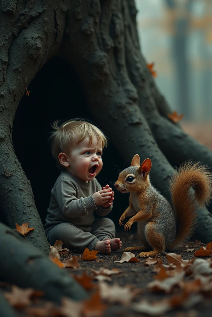 The  cries for his mother and she is starving  Baby squirrel 