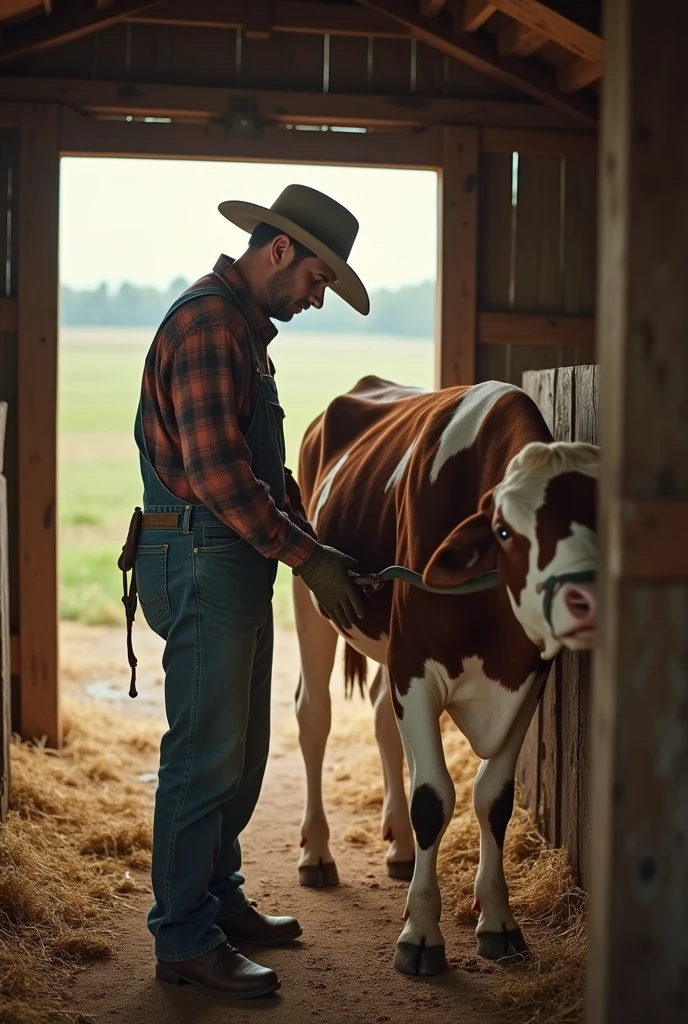 picture of milking a cow 