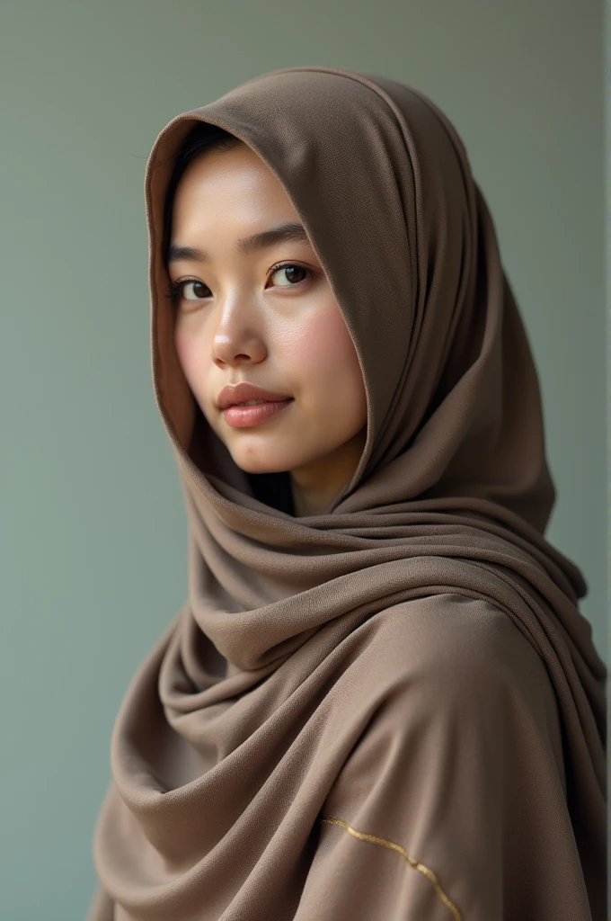 I beautiful girl with hizab and there hizab write, I am not alone