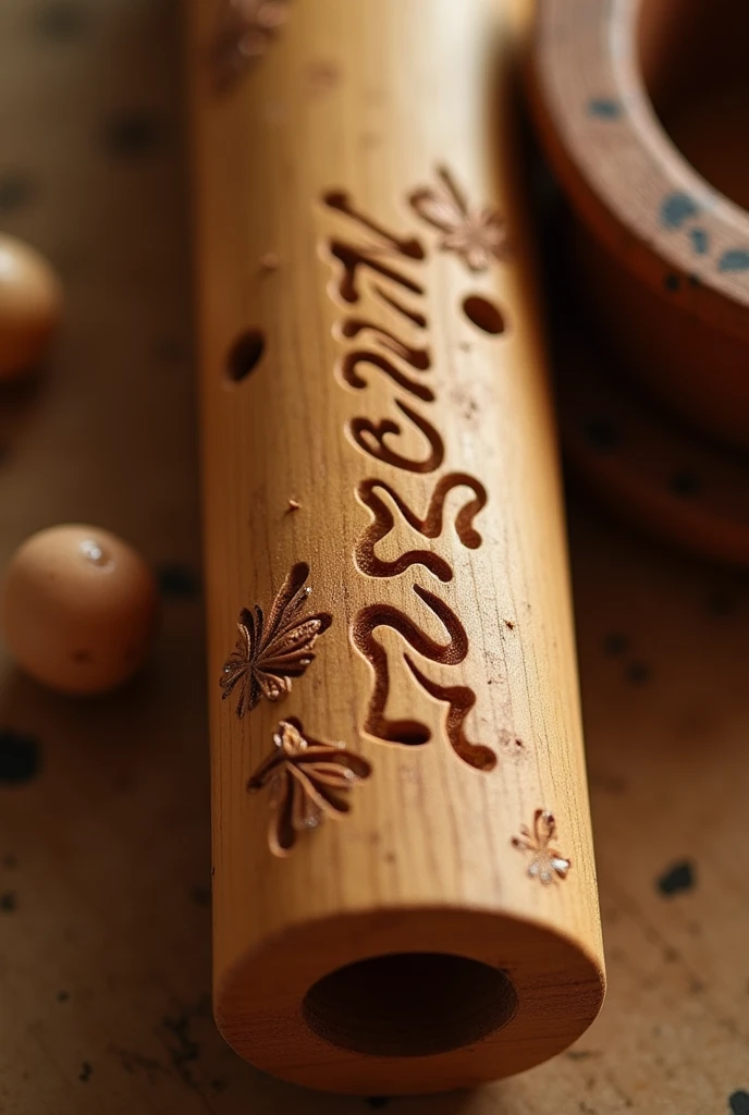 LASEA name vertically on a flute on the occasion of Janmashtami 