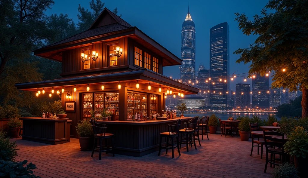 pub,Night,building,cocktail,relax,Stylish,landscape,No people,Adult atmosphere,JAZZ,skyscraper