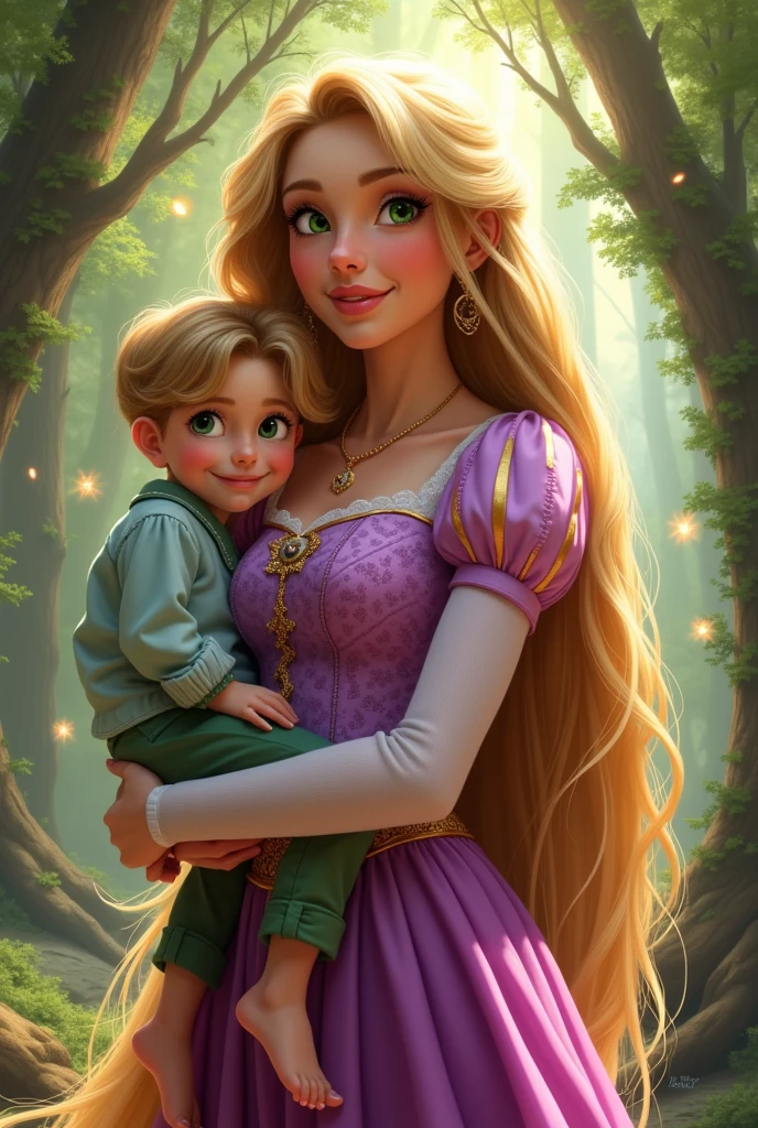 21 years Disney Princess Rupanzle with her