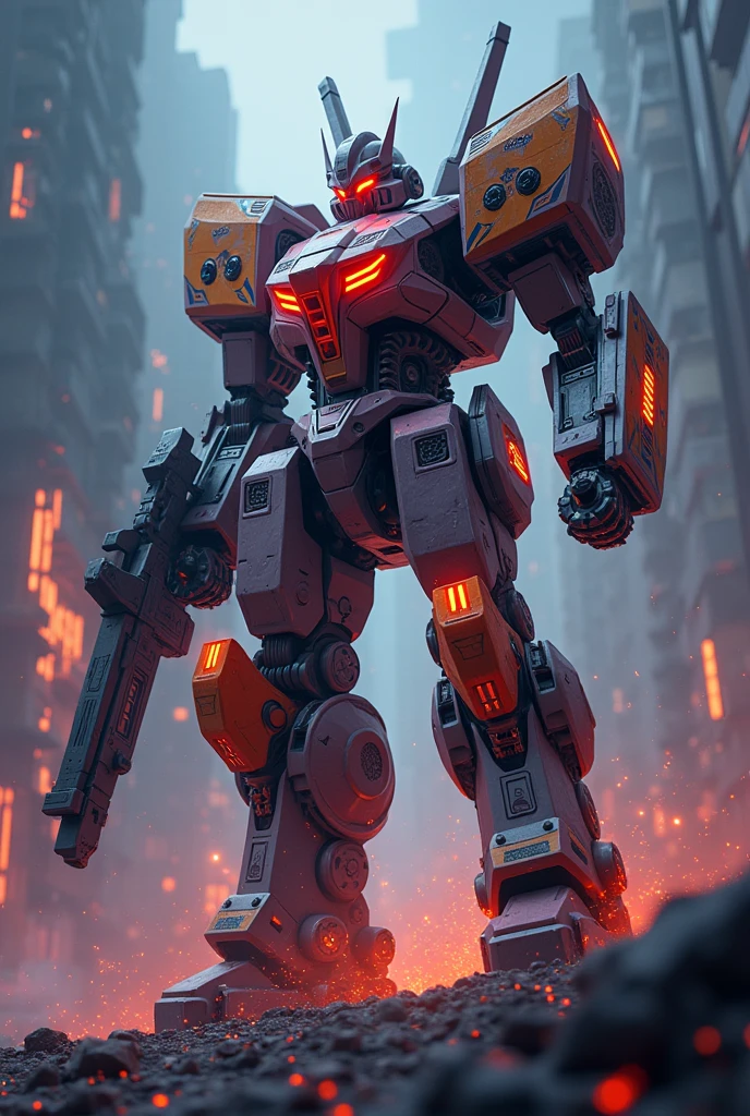logotype, game development company called DEvAngellion, epic, hypercreative, Fantastic, professional, ready to cheer, best gaming company in the world, 4K, Giant Robot