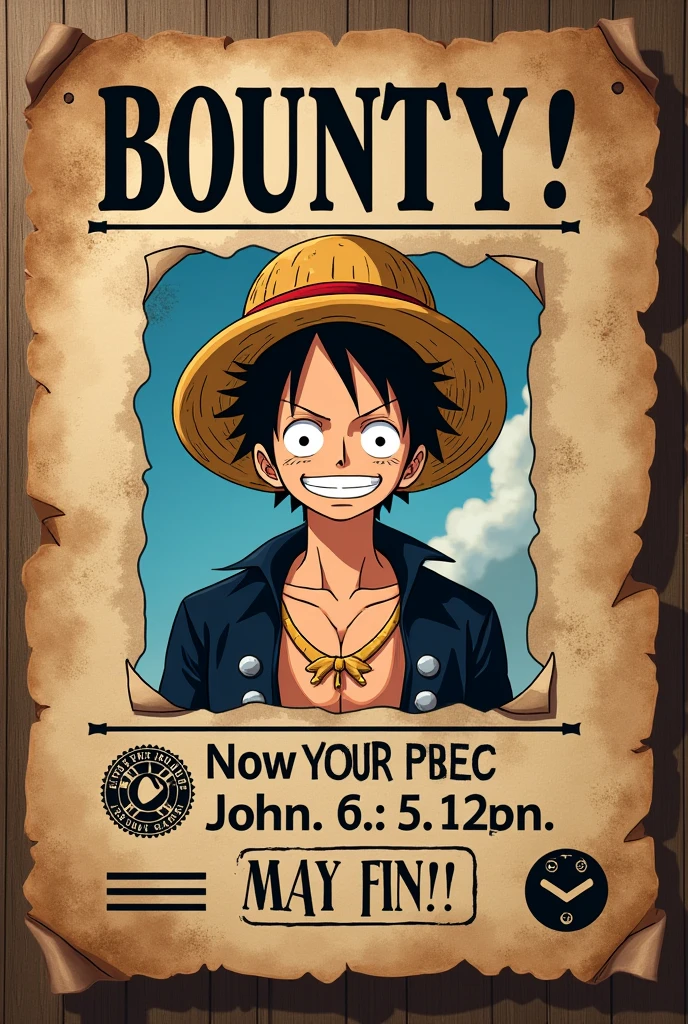 I want a picture similar to the bounty order in One Piece，Used as the background frame for member introduction in PPT