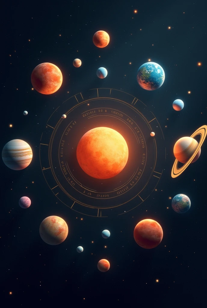 Make a picture in which all the planets are the same size in solar sytem