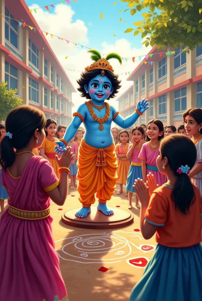 Text writing happy janmashtami 