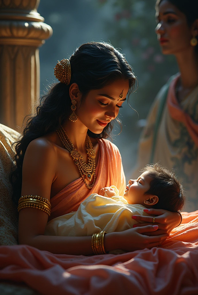 Deveki give birth sri krishna image