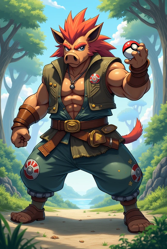 Inosuke Hashibira pokemon trainer style