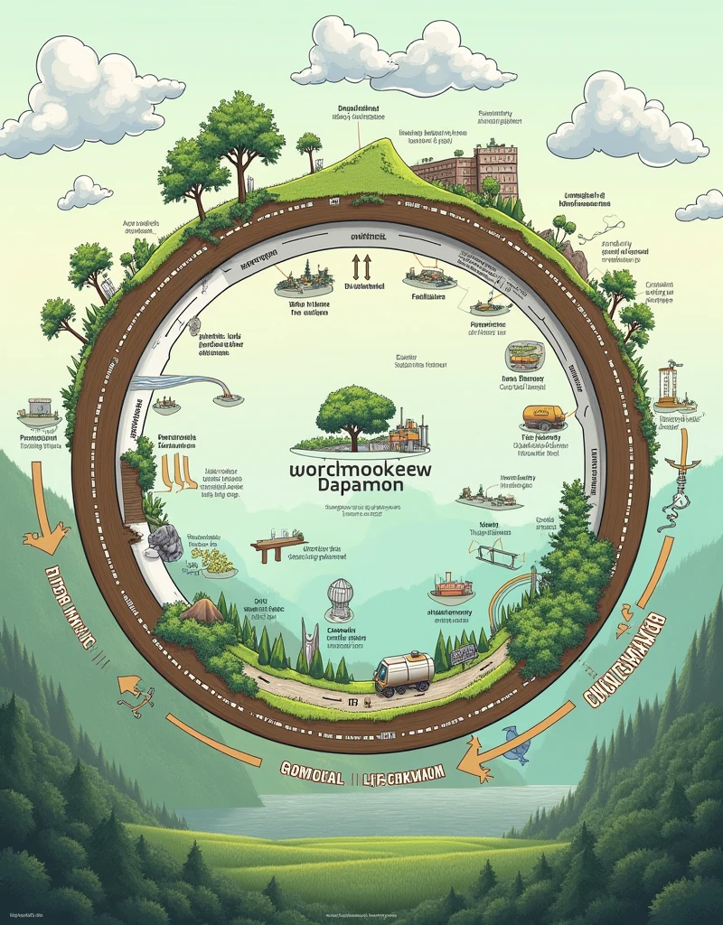 Diagram of the nitrogen cycle with indications of the impacts of fertilizers, fuel burning and deforestation.

