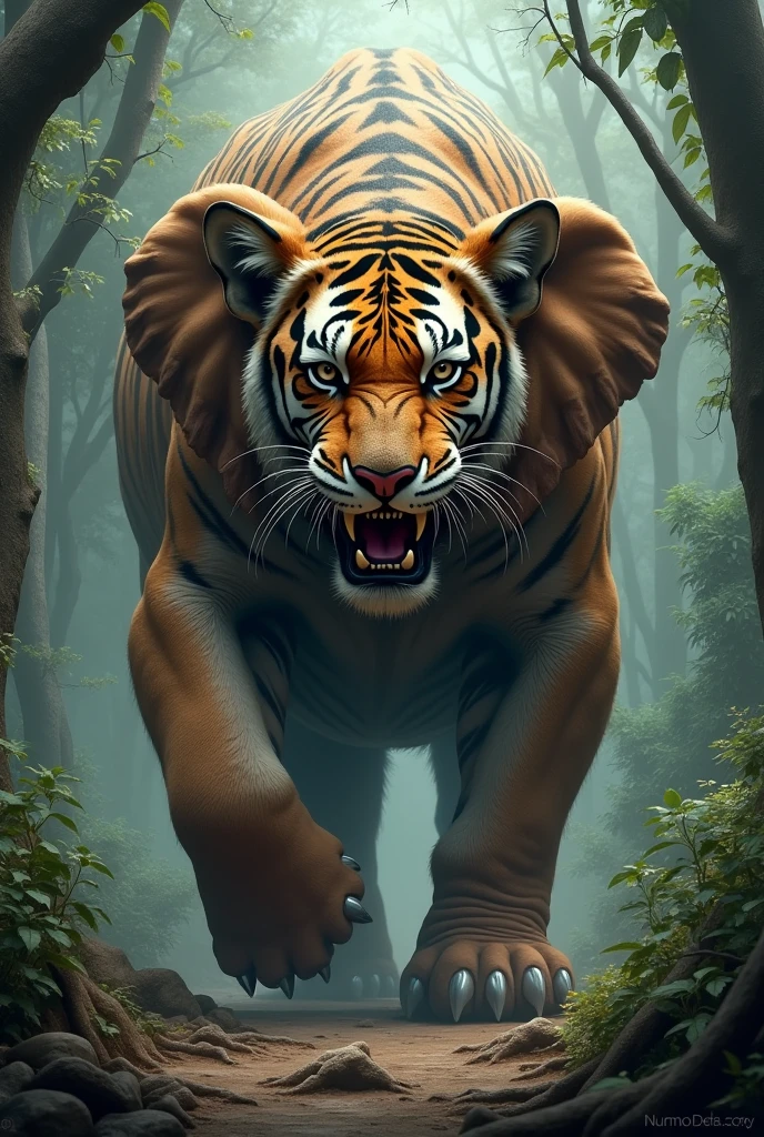 Combination of elephant and tiger danger fusion