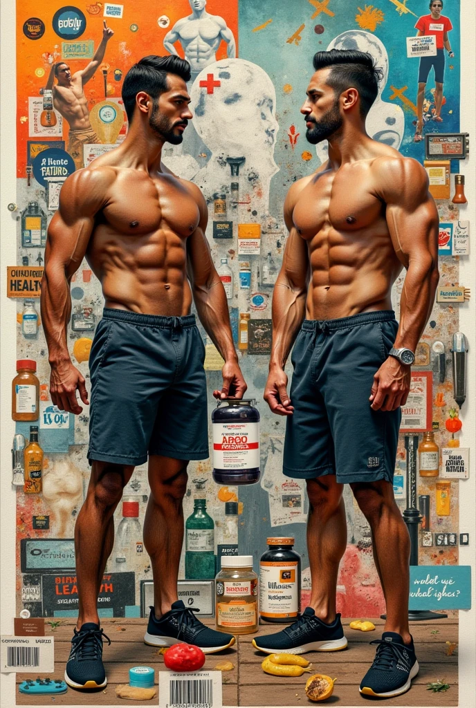 consumer health creative like collage, put bodybuilders, anything that is related in consumer health