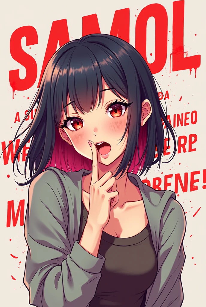 An image of an anime girl biting her finger and saying in large text NO HENTAI NO LIFE and words in Spanish inviting you to join a WhatsApp group
