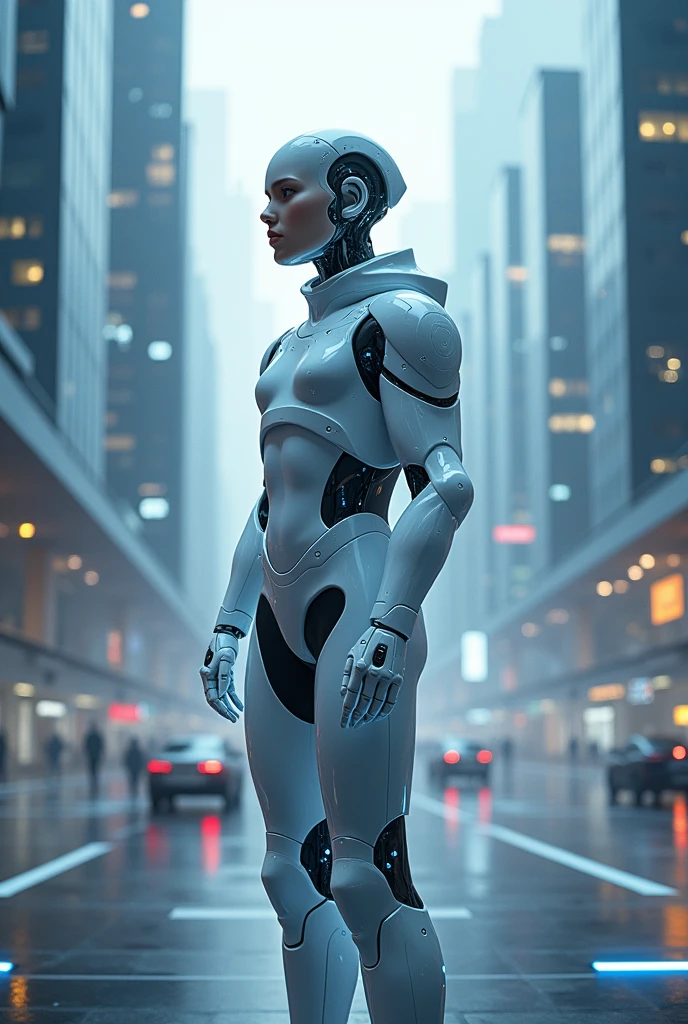 Make Ai editor profile for men as ai futuristic 