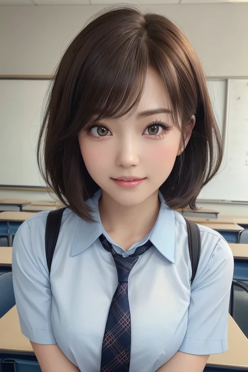 Product quality,1 person,Low Angle,(Realistic),Young and cute Japan,Daytime, ((High school classroom:1.2)),Schoolgirl uniform,blazer,tie,Plaid,Blue Micro Mini Skirt,Very cute face,Glossy Lips,Beautiful big eyes,Brown eyes,Double eyelids on both eyes,(Natural Makeup),Asymmetrical bangs,Center image,8k解像度,Attention to detail,Detailed hairstyle,Detailed face,Octane Rendering,Ultra-realistic,Perfect limbs,Beautiful feet,Slim thighs,((Bust A cup)),Perfect Anatomy,Bold sexy pose,Burning idol pose、Showing teeth、smile
(Representative works:1.3)、(8k、Realisticな、RAW Photos、Best image quality:1.4)、(30 year old mature woman)、Small face、Beautiful Face、(Realistic Face)、No makeup、Natural Makeup、light makeup、 (Dark brown、short hair:1.3)、Beautiful hairstyle、Realistic eyes、Beautiful attention to detail、 (Realisticなな肌)、Beautiful Skin、charm, 超High resolution, High resolution, Golden ratio FF Tifa、