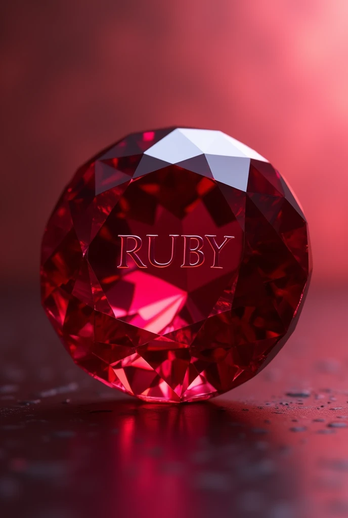 Ruby image with ruby written on the ruby itself