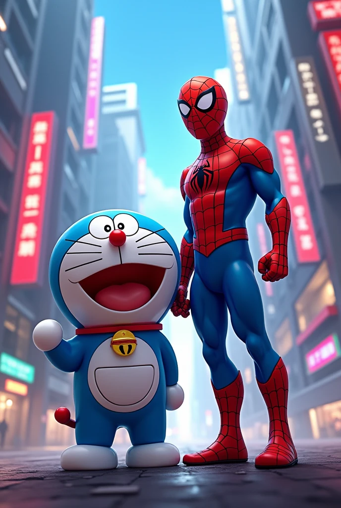 Doremon and spiderman