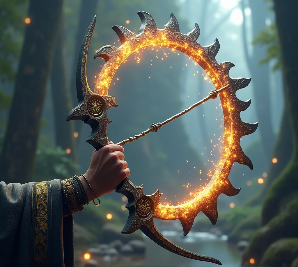 A bow transformed into a chakram