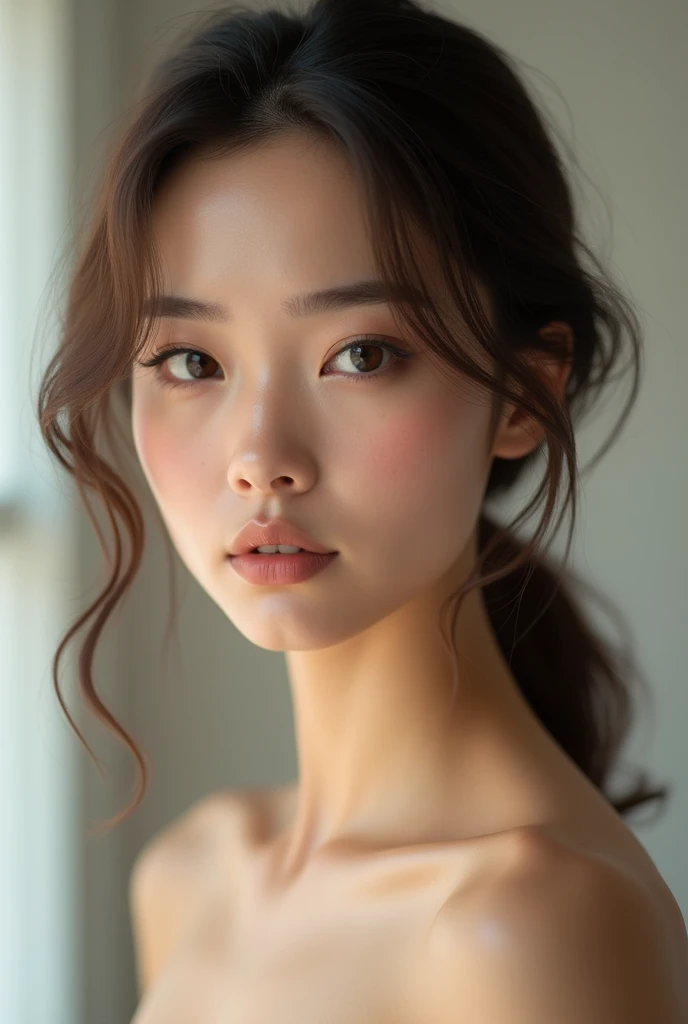 beautiful detailed eyes, beautiful detailed lips, extremely detailed eyes and face, longeyelashes, 1girl, full body, sexy, beautiful fully nude brunette, pale skin, slender figure, natural lighting, realistic, photorealistic, photo-realistic:1.37, (best quality,4k,8k,highres,masterpiece:1.2),ultra-detailed,(realistic,photorealistic,photo-realistic:1.37),HDR,UHD,studio lighting,ultra-fine painting,sharp focus,physically-based rendering,extreme detail description,professional,vivid colors,bokeh,portrait