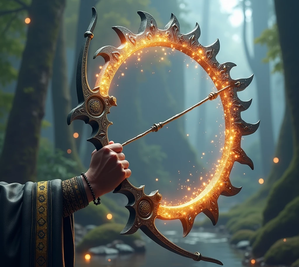 A bow transformed into a chakram