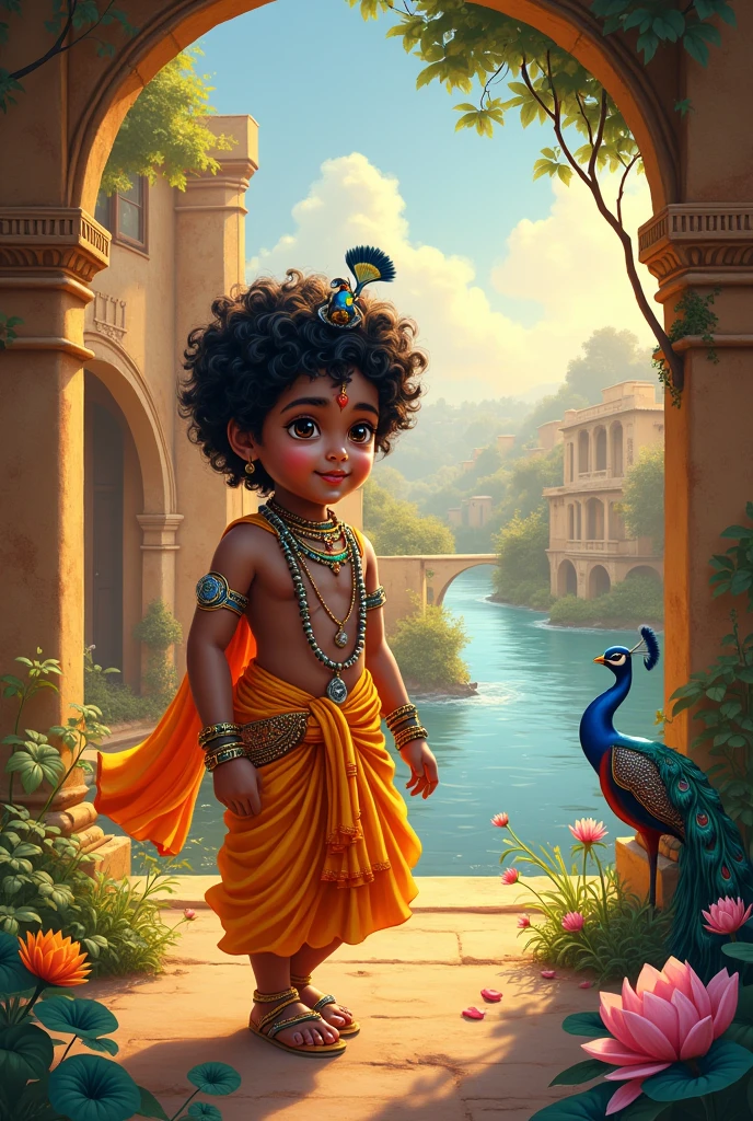 Krishna in his village mathura